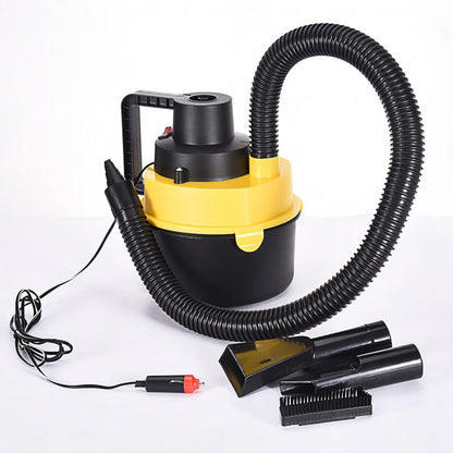 Handheld Vacuum Cordless Car Vacuum Cleaner, 12V Wet Dry Vac Vacuum Cleaner Inflator Portable Turbo Hand Held for Car for Home, Office and Car Cleaning, Yellow