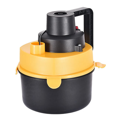 Handheld Vacuum Cordless Car Vacuum Cleaner, 12V Wet Dry Vac Vacuum Cleaner Inflator Portable Turbo Hand Held for Car for Home, Office and Car Cleaning, Yellow