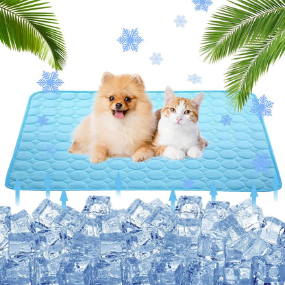 Cooling Mat for Dogs Cats Self Cooling Mat,Dog Cooling Mat-Upgraded Pet Cooling Mat Pad Blanket,Reusable Ice Silk Dog Cooling Pad,Washable Soft Cushion Puppy Kitten Pet Cooling Mat Pad Indoor/Outdoor