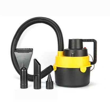 Handheld Vacuum Cordless Car Vacuum Cleaner, 12V Wet Dry Vac Vacuum Cleaner Inflator Portable Turbo Hand Held for Car for Home, Office and Car Cleaning, Yellow