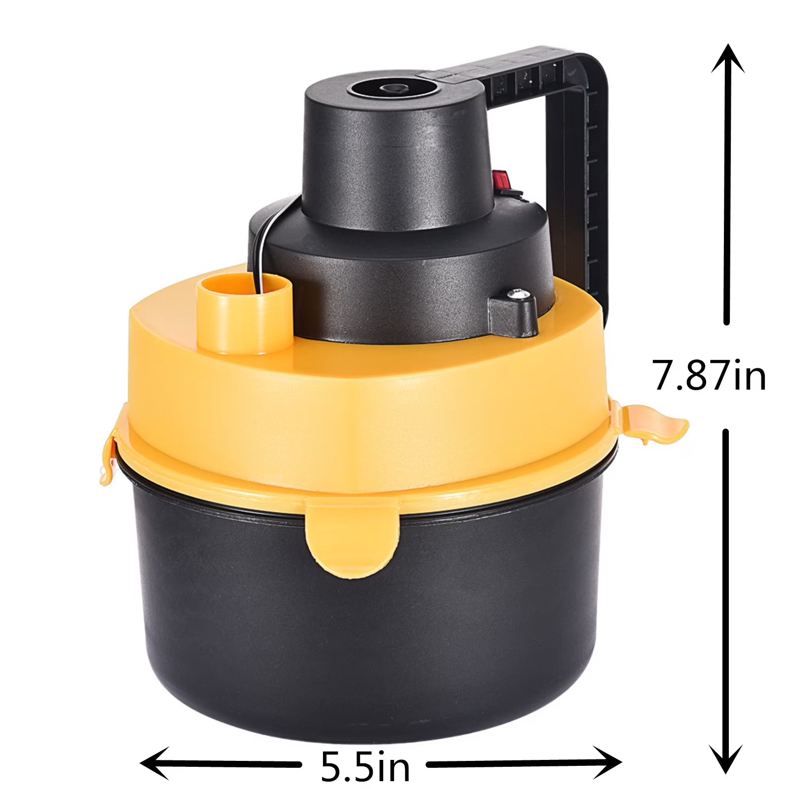 Handheld Vacuum Cordless Car Vacuum Cleaner, 12V Wet Dry Vac Vacuum Cleaner Inflator Portable Turbo Hand Held for Car for Home, Office and Car Cleaning, Yellow